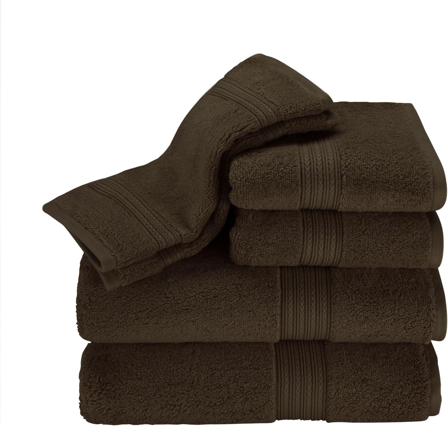 Organic Brown Egyptian Cotton 6-Piece Towel Set