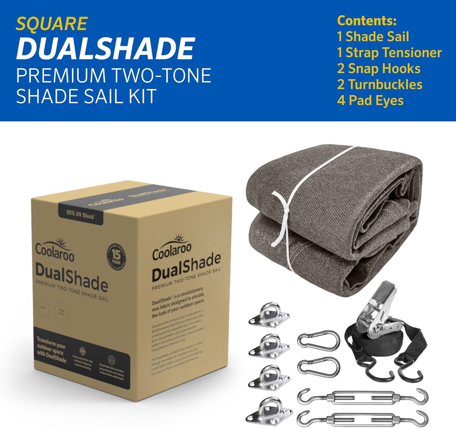 Dual 12' x 12' Square Shade Sail