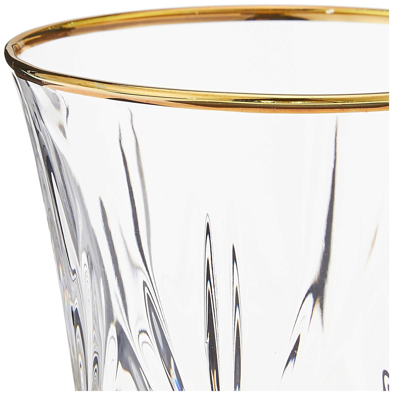 Lorren Home Trends Siena 6oz. Crystal Cordial Glass Set (Set of 4)