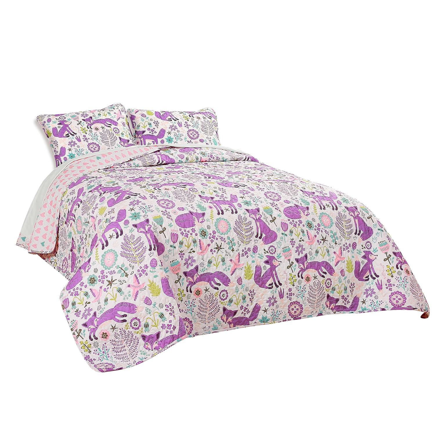 Lush Decor Microfiber Reversible Traditional 4 Piece Quilt Set