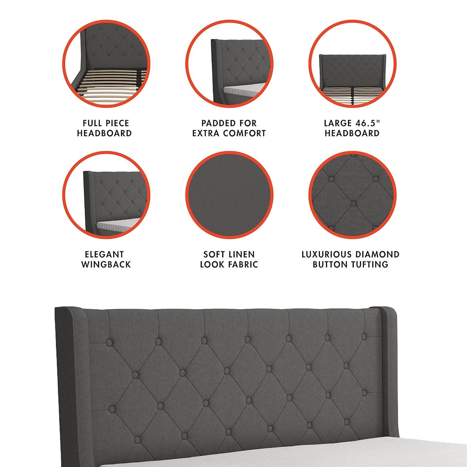 CosmoLiving by Cosmopolitan Mercer Tufted Upholstered Platform Bed