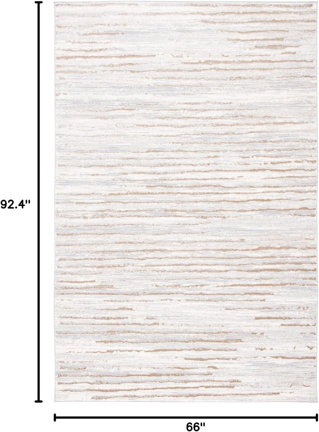 Lagoon LGN518 Power Loomed Area Rug - Grey/Beige - 5'5"x7'7" - Safavieh