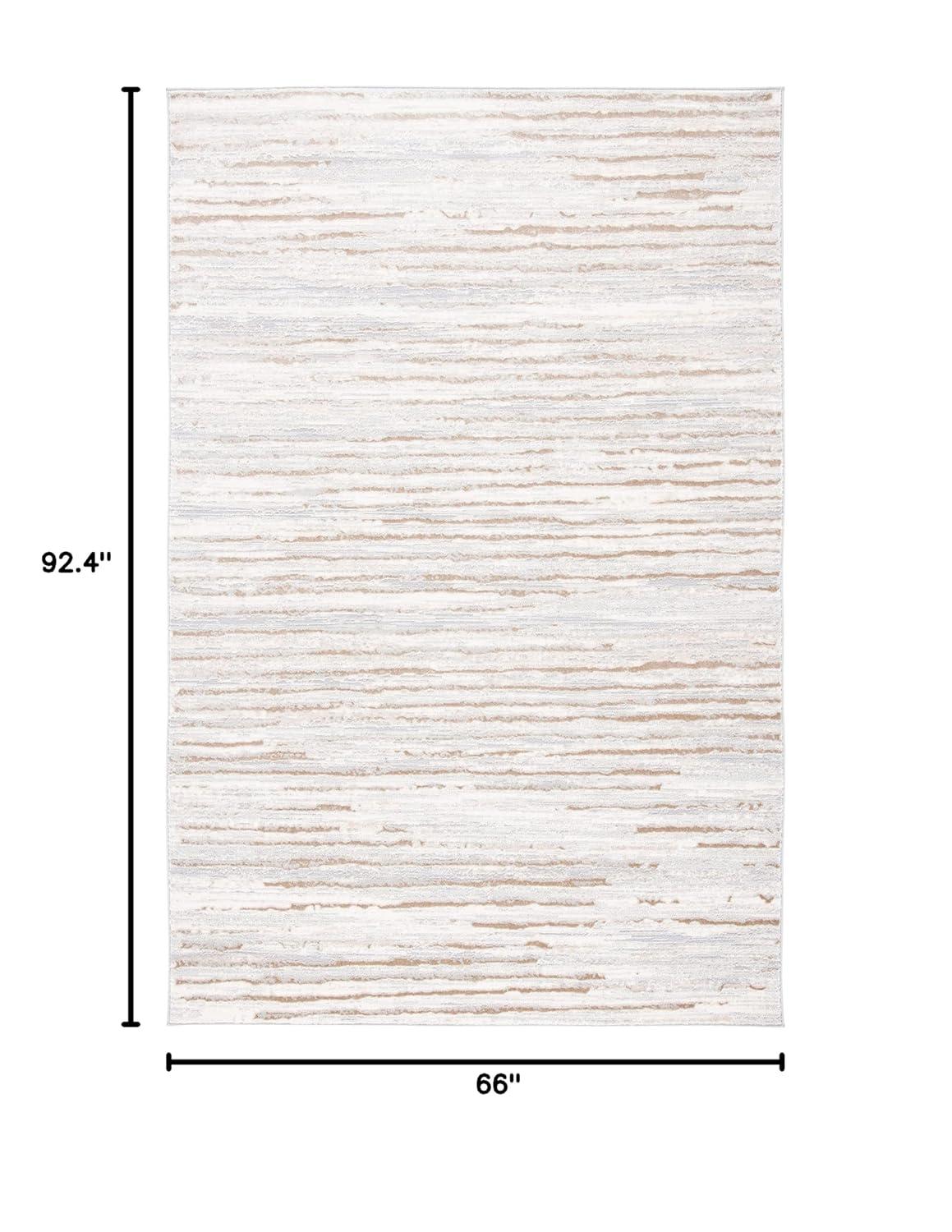 Lagoon LGN518 Power Loomed Area Rug - Grey/Beige - 5'5"x7'7" - Safavieh