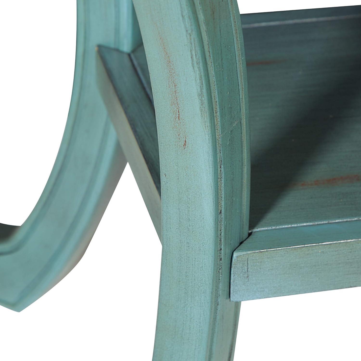 Vermont Accent Table in Antique Black Wood Finish