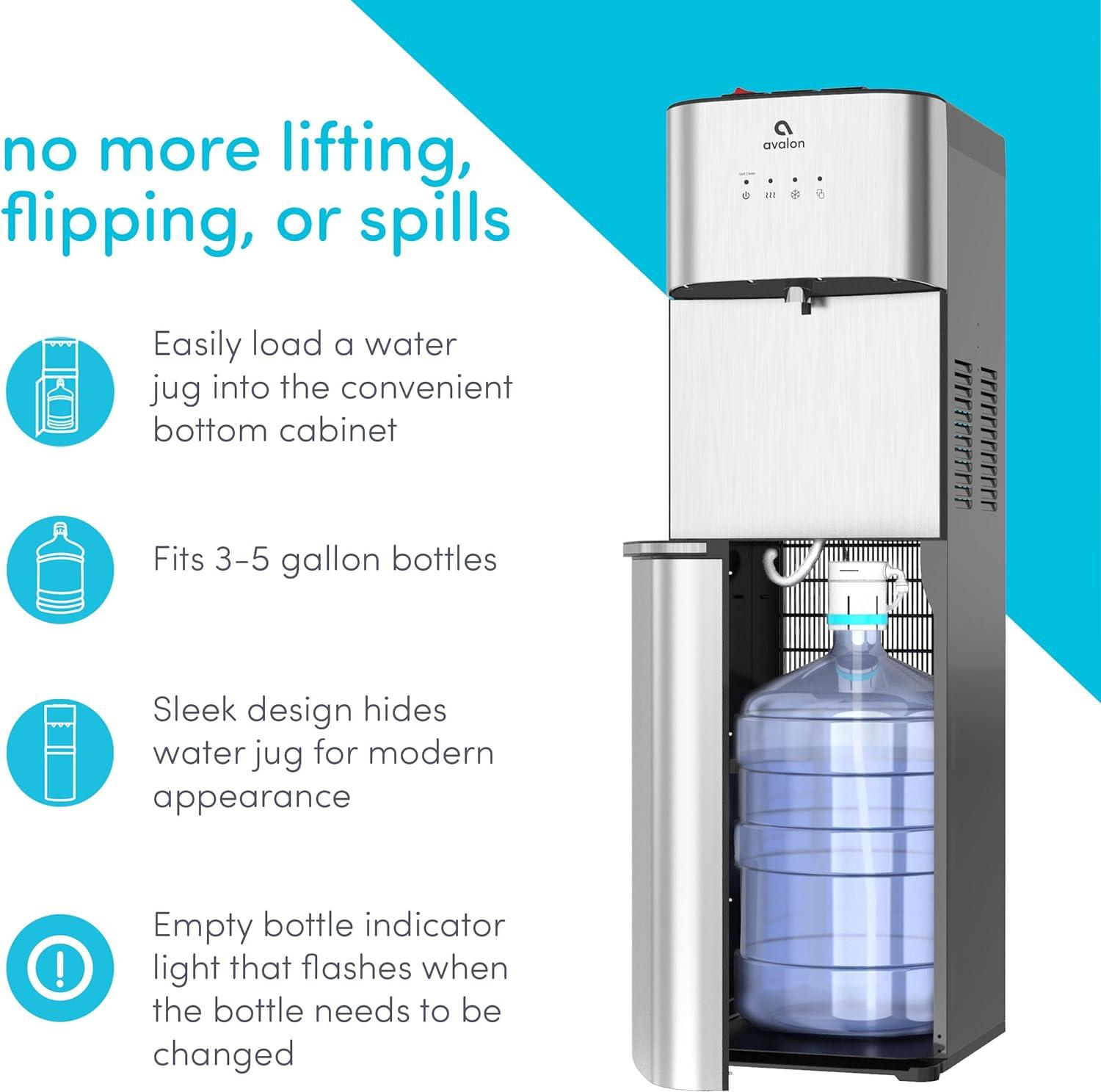 Stainless Steel Bottom Loading Water Cooler Dispenser