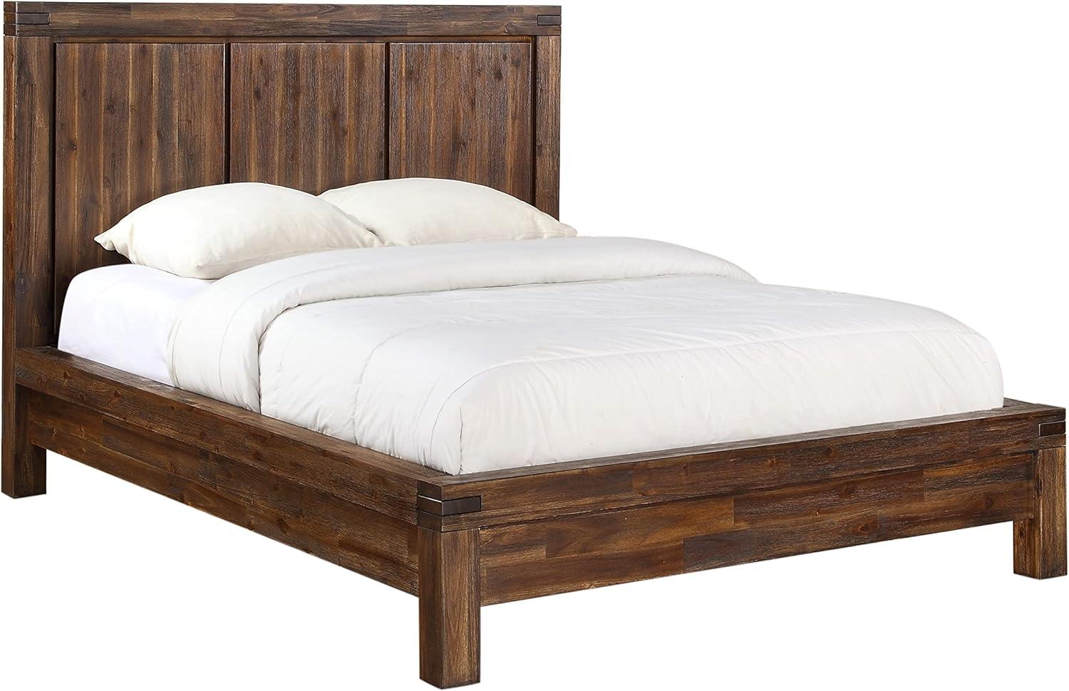 Middlefield Acacia Solid Wood King Platform Bed with Drawer