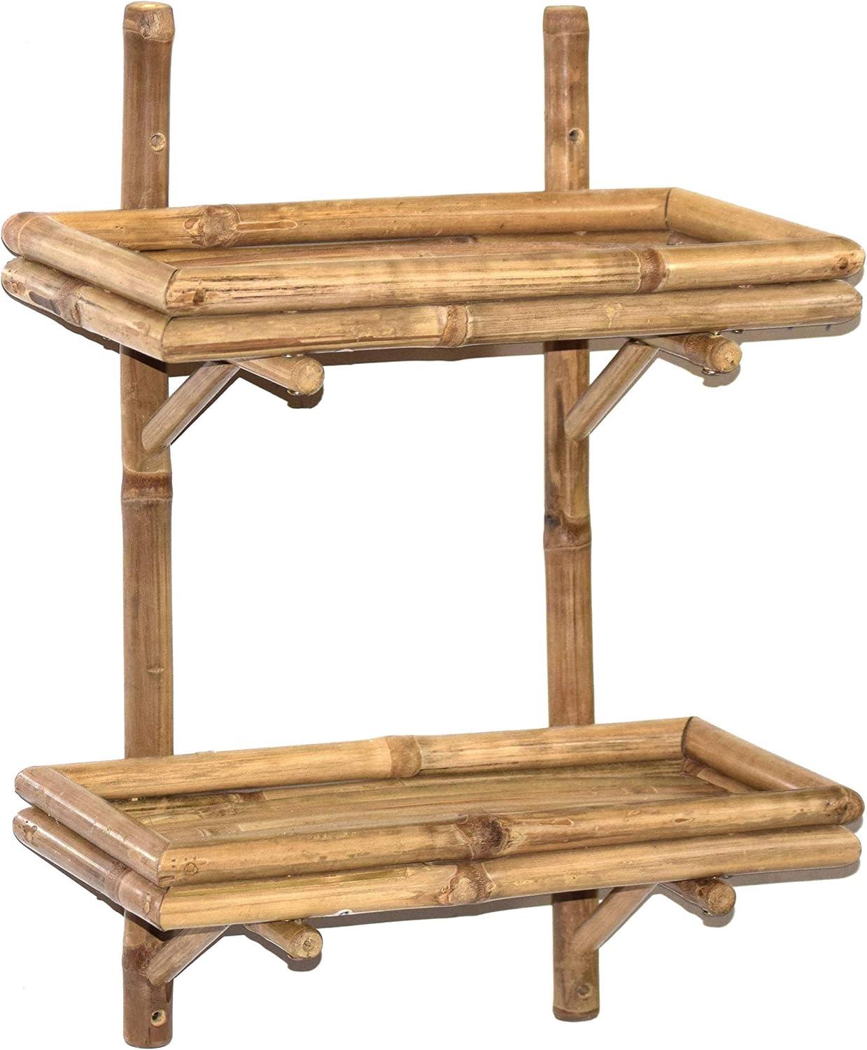 Bamboo54 Double Bamboo Wall Shelf