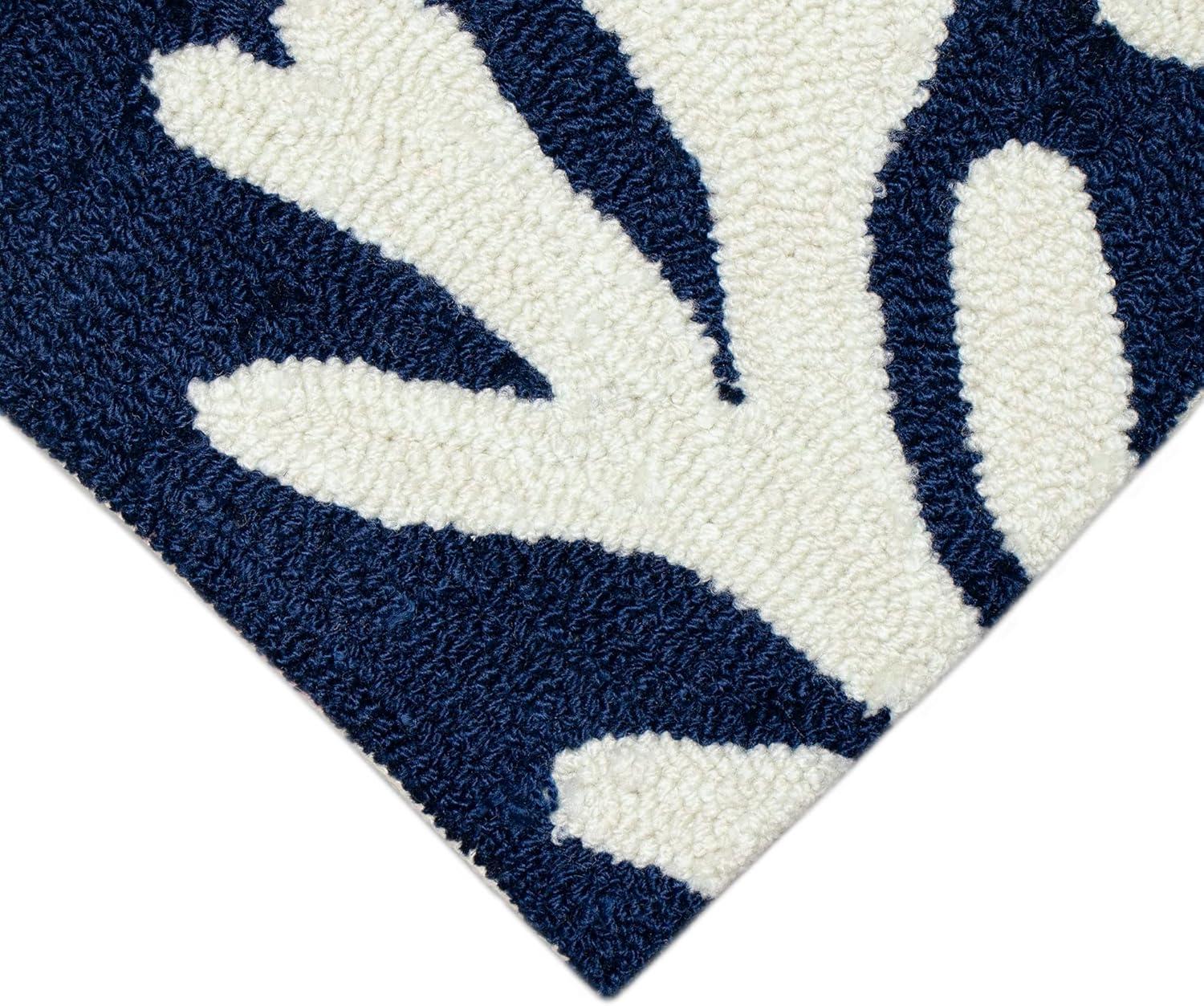 Liora Manne Capri Area Rug Navy Indoor Outdoor Weather Fade Resistant 6x9
