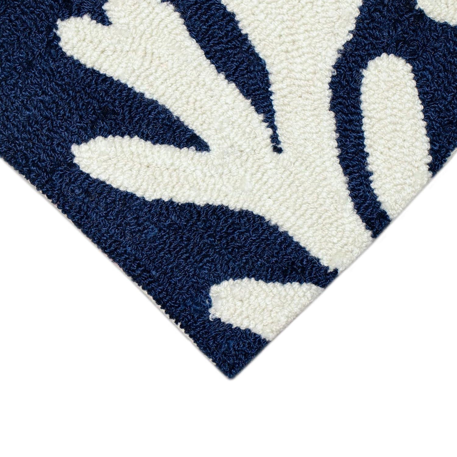 Liora Manne Capri Area Rug Navy Indoor Outdoor Weather Fade Resistant 6x9