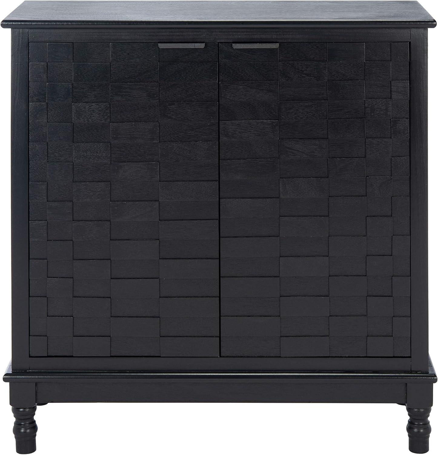 SAFAVIEH Malcolm Contemporary Black Storage Console Table (29.5 in. W x 13.4 in. D x 26 in. H)