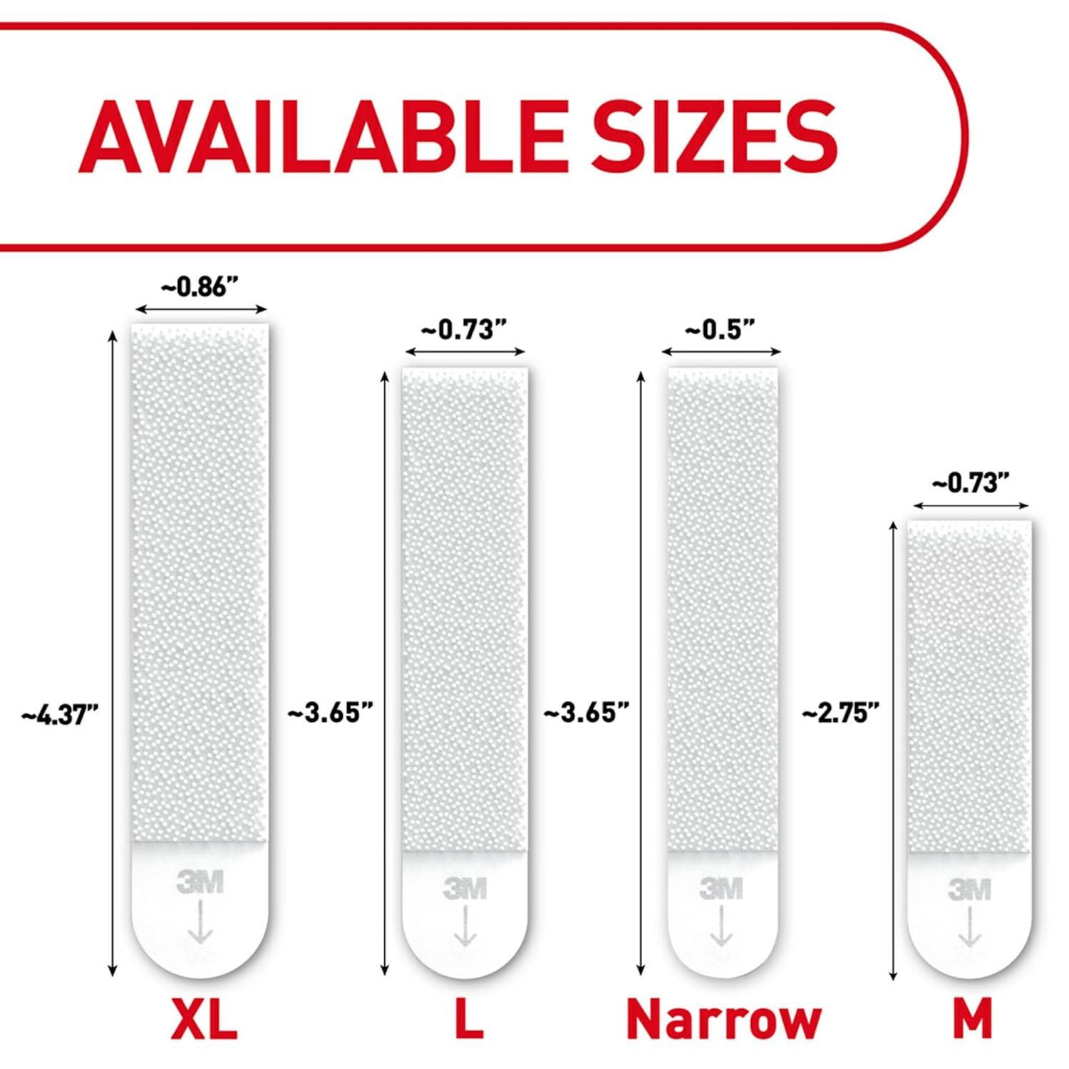 Command Narrow Picture Hanging Strips, White, 12-Pairs, Easy to Open Packaging