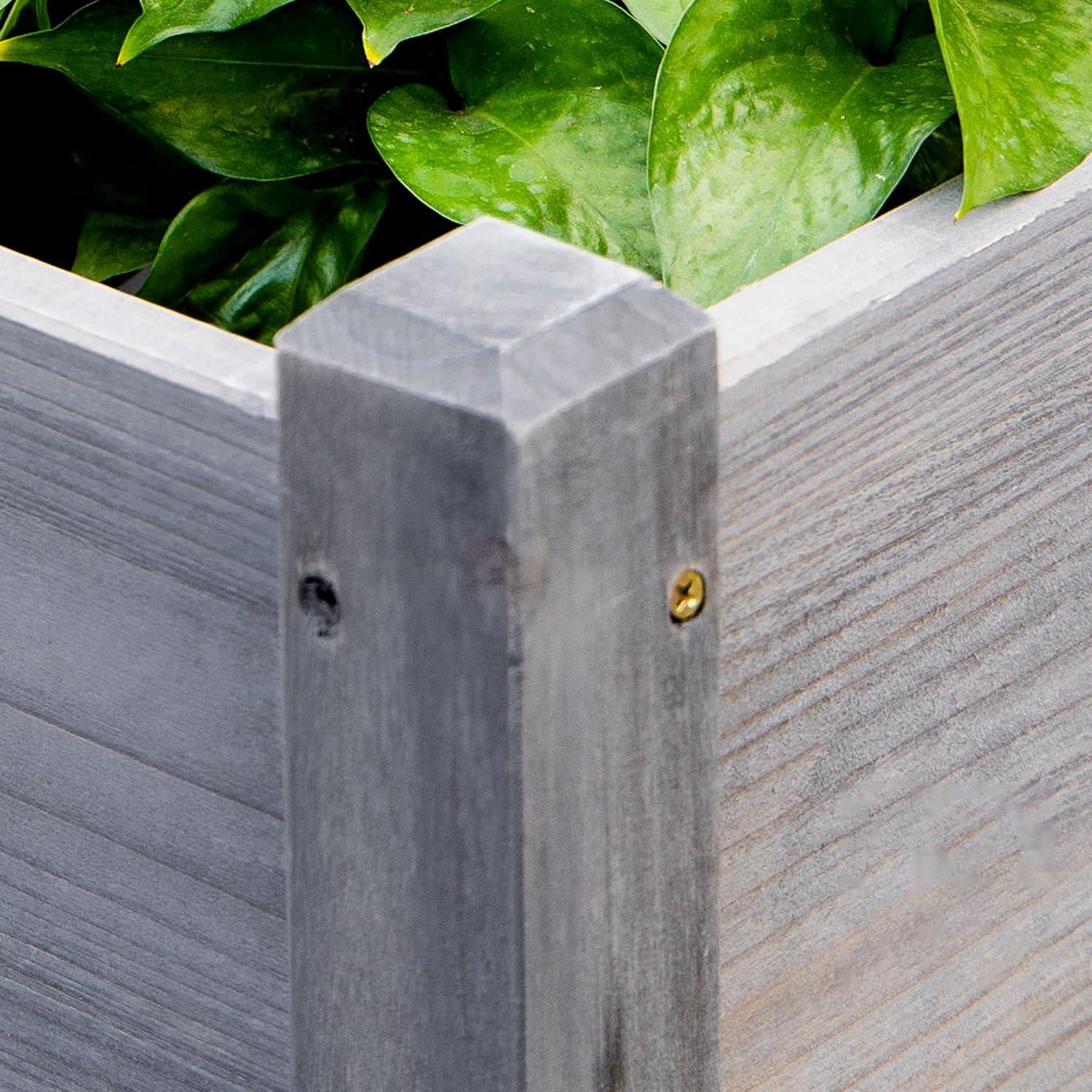 Outsunny 4' x 4' x 1' Galvanized Raised Garden Bed, Planter Raised Bed with Steel Frame for Vegetables, Flowers, Plants and Herbs, Gray