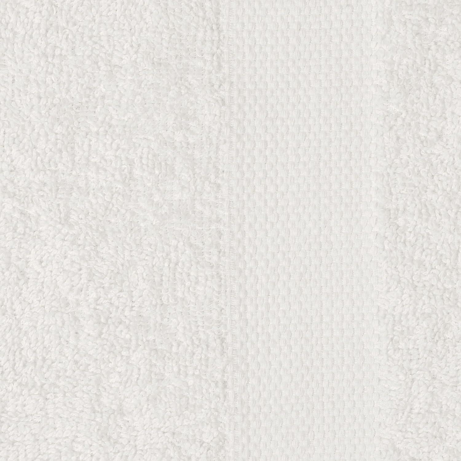 White Cotton Quick Dry Bath Towel Set, 25x50 Inches