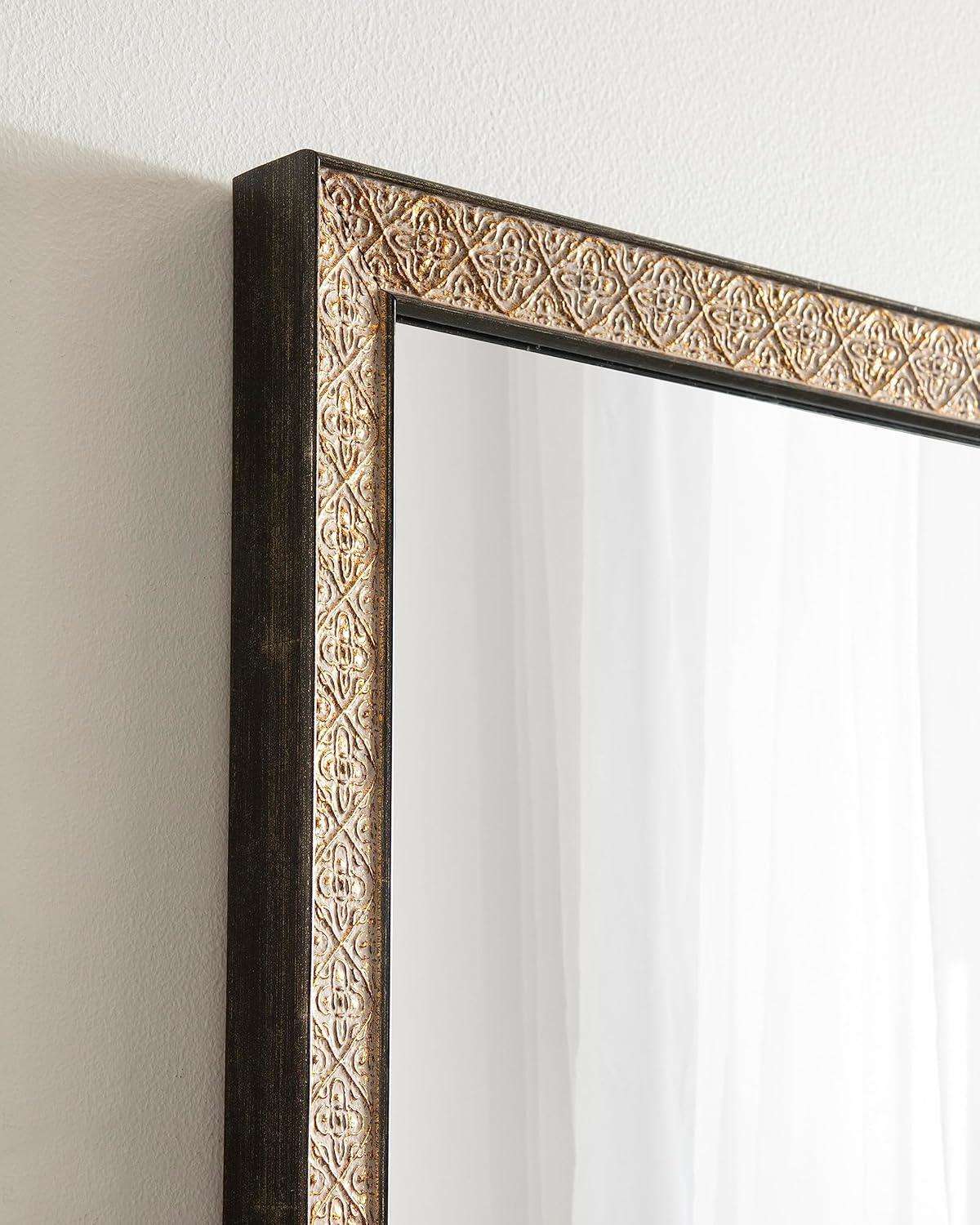 Soniva Rectangle Wall Mirror Gold - Kate & Laurel All Things Decor