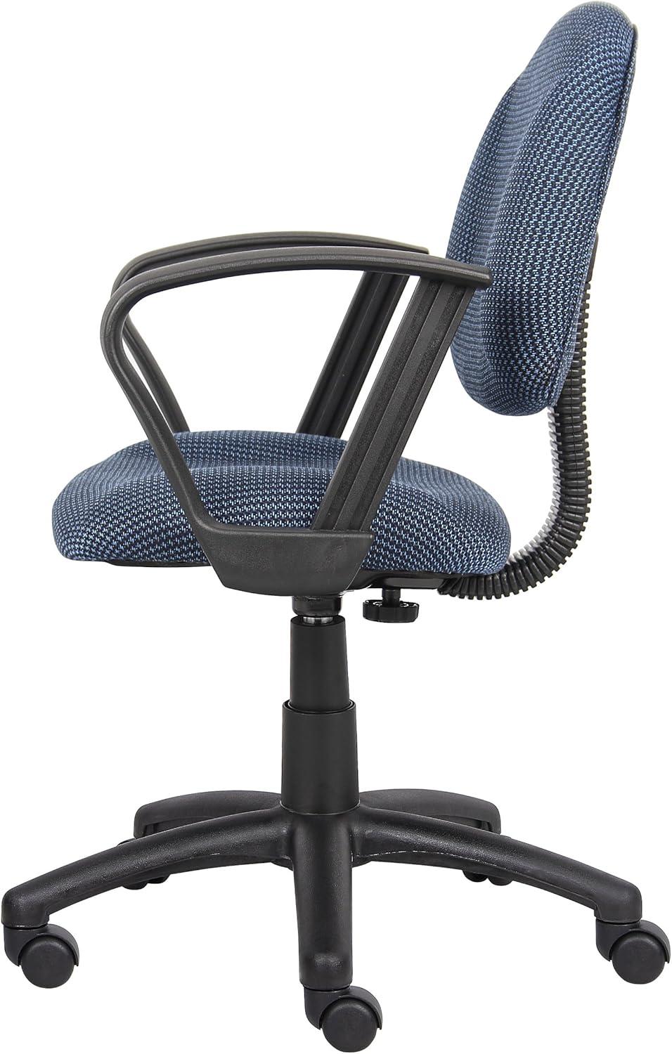 Boss Office Products B317-BE Deluxe Posture Chair with Loop Arms, Blue