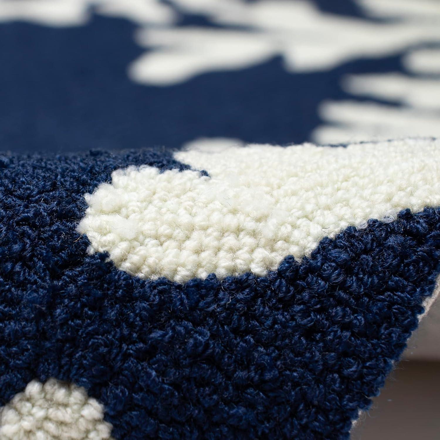 Liora Manne Capri Area Rug Navy Indoor Outdoor Weather Fade Resistant 6x9