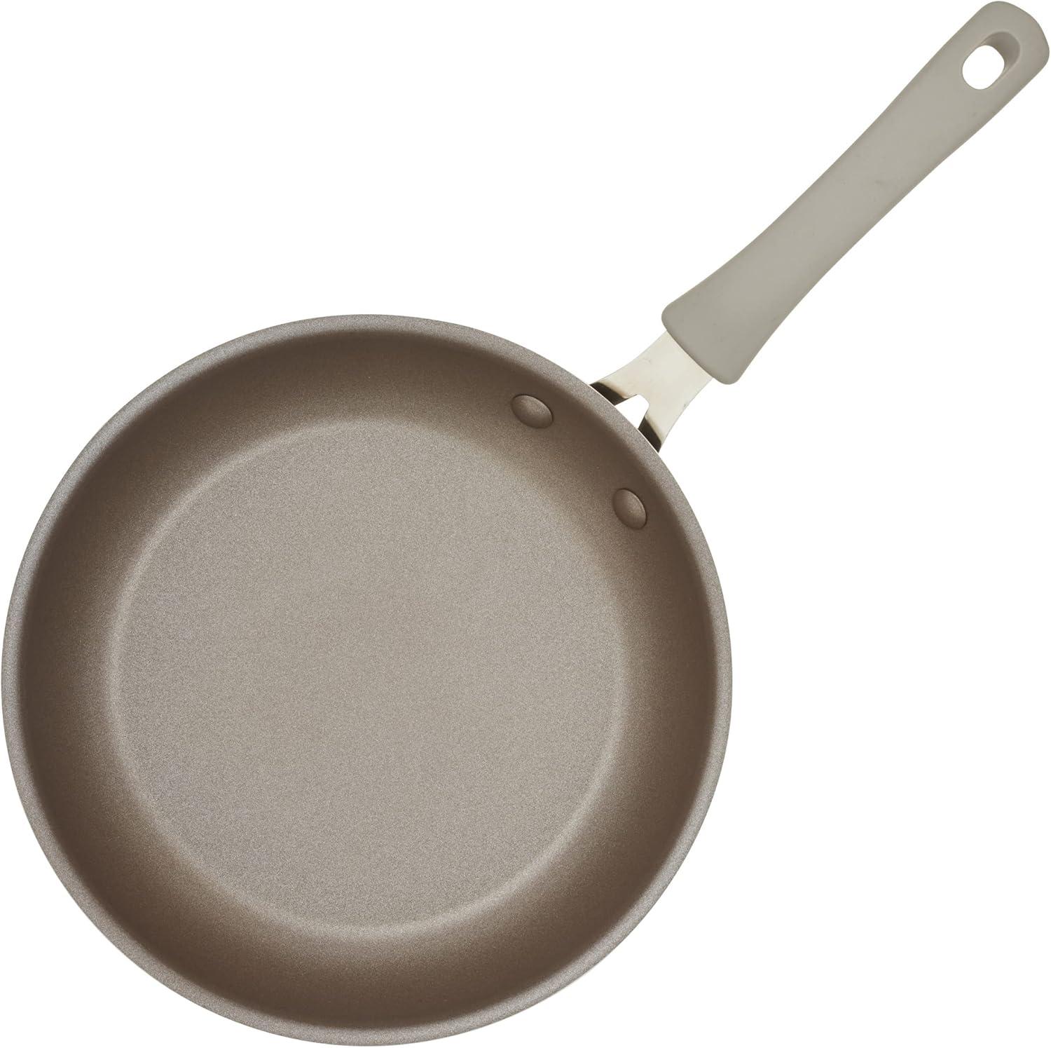 Gray Aluminum Nonstick 10-Inch Frying Pan with Ceramic Coating