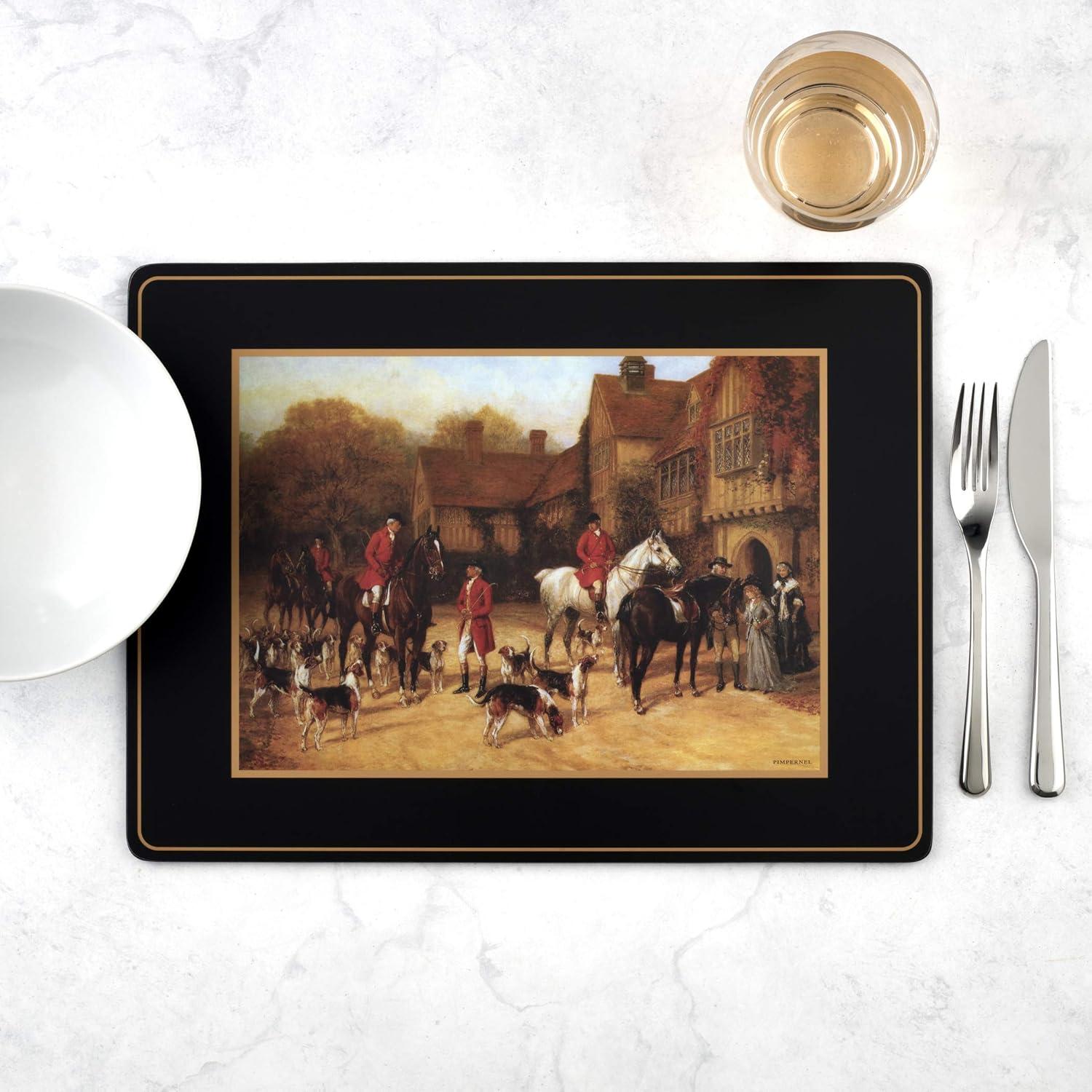 Pimpernel Tally Ho Placemats Set of 4 - 15.7 x 11.7 Inch