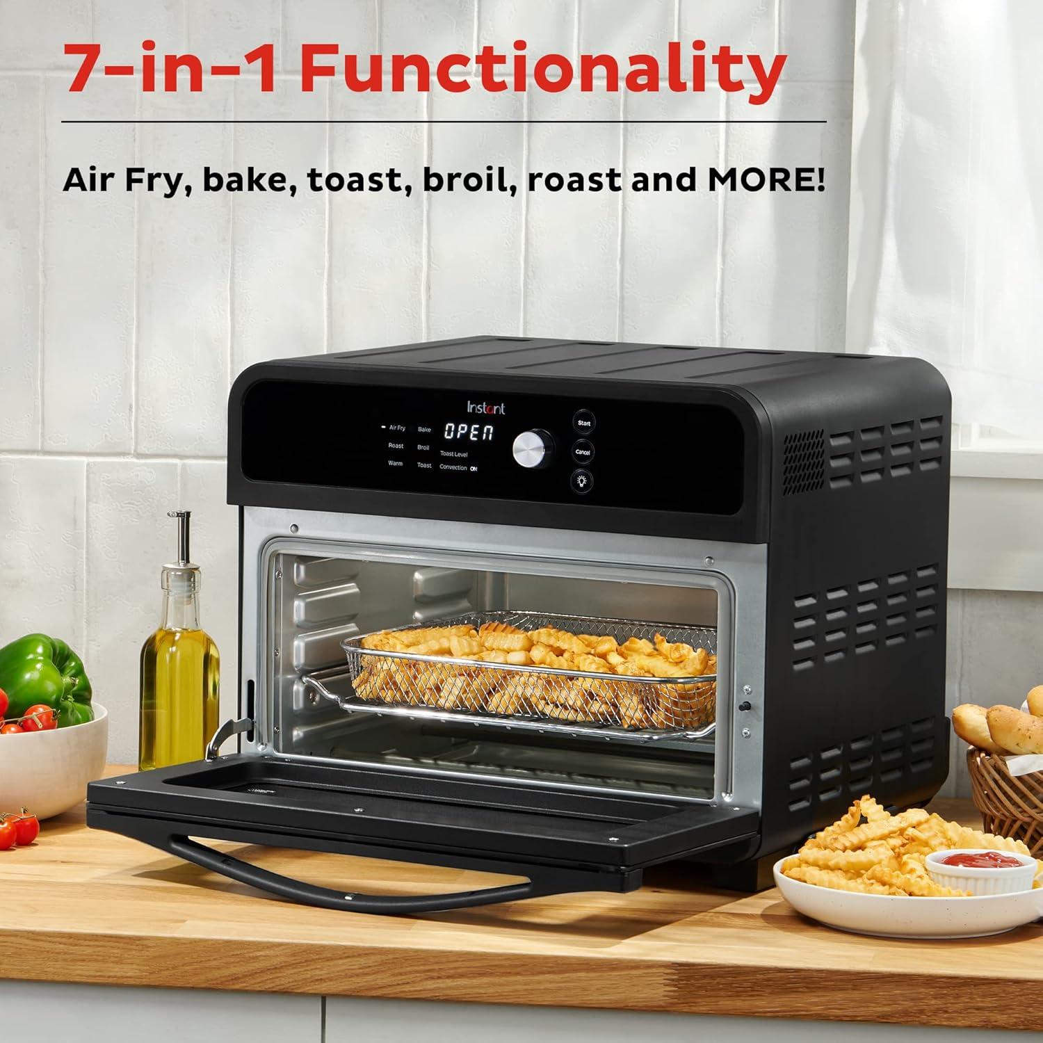 Instant 6026917 Programmable Air Fryer Oven, Black