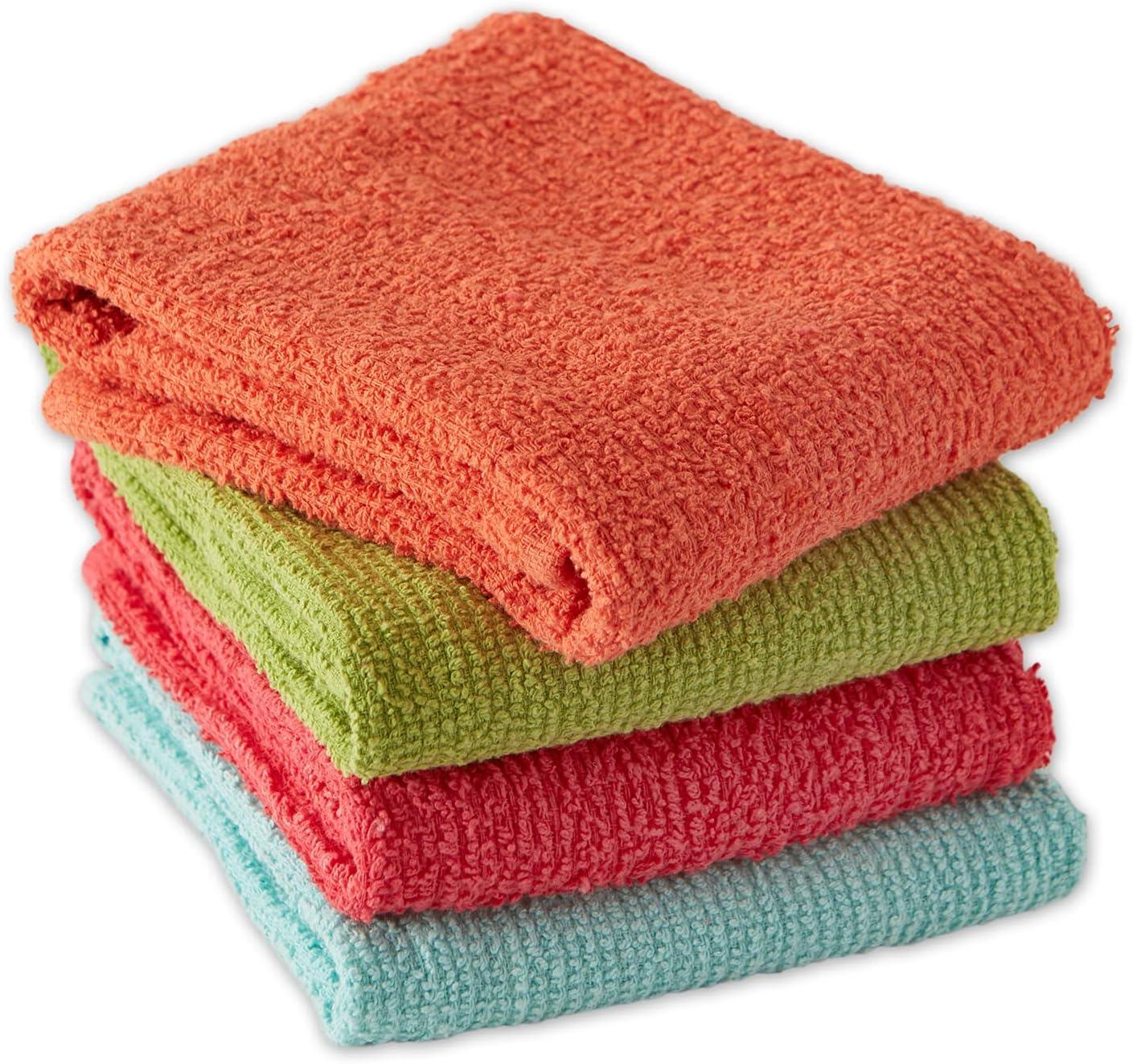 4pk Cotton Assorted Bright Barmop Dishtowels - Design Imports