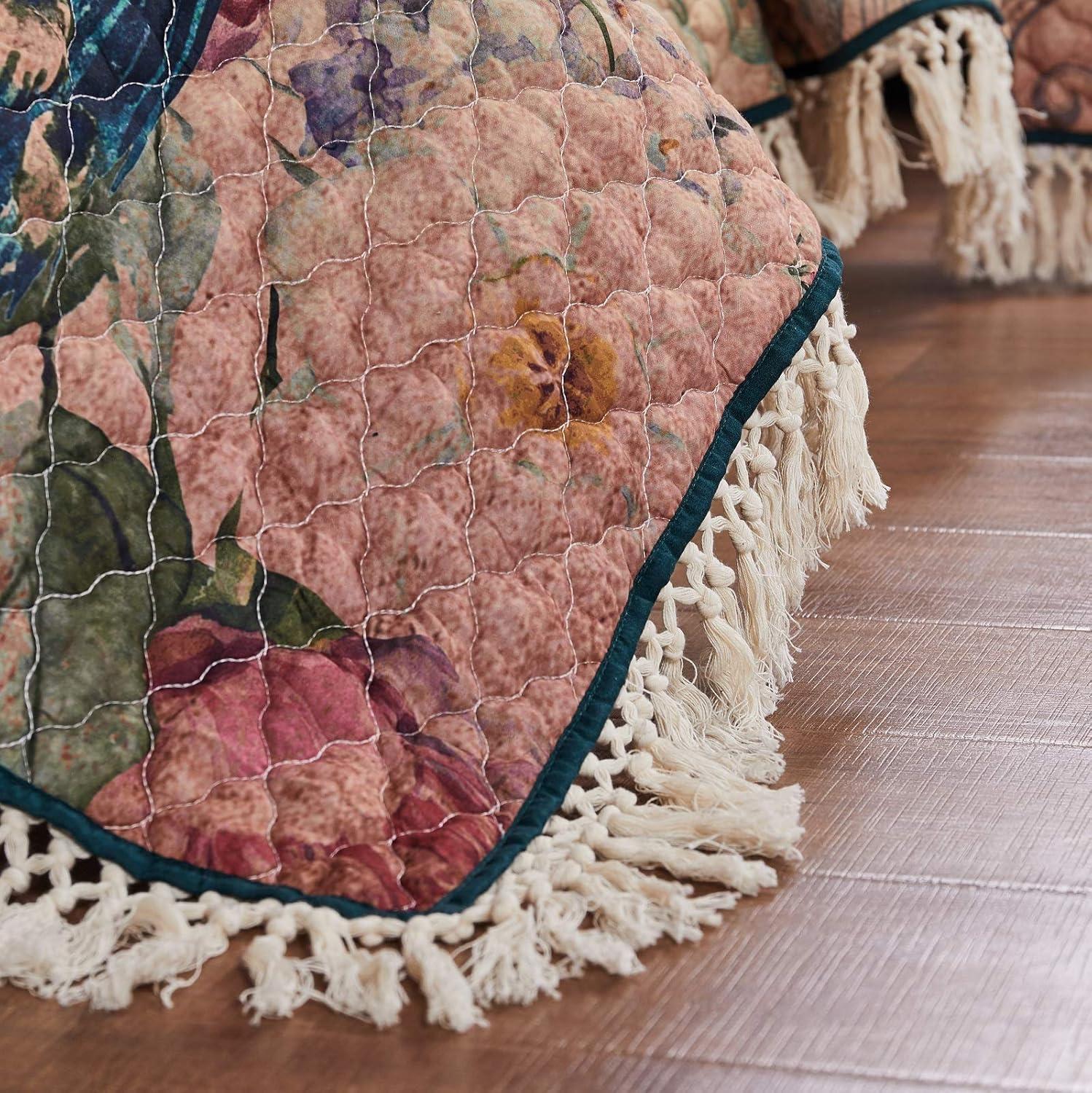 Barefoot Bungalow Eden Peacock Boho Vintage Quilt Set
