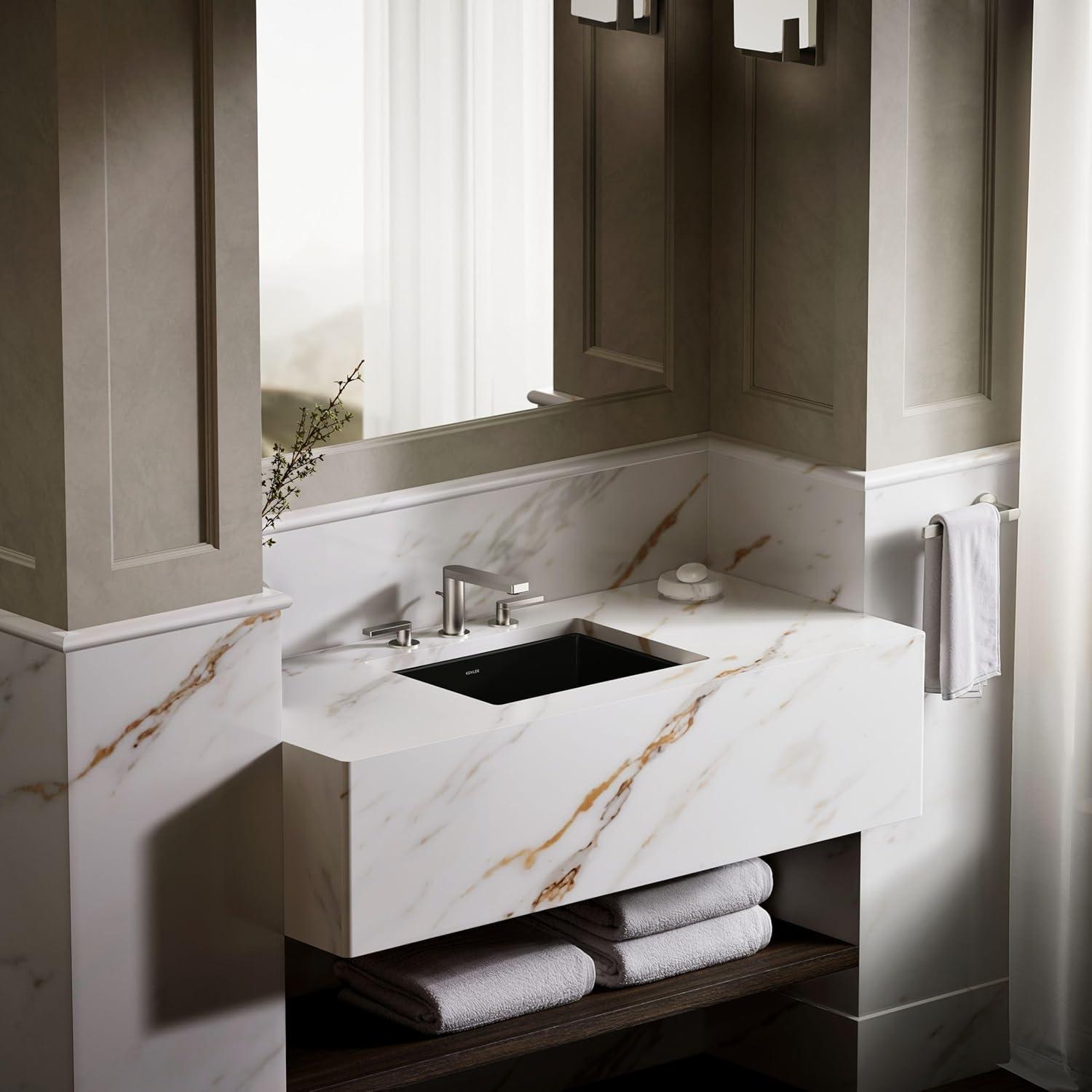 Verticyl Rectangular Undermount Bathroom Sink with Overflow