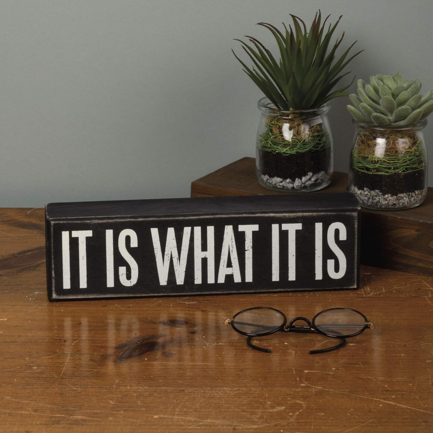 Primitives by Kathy Wood Box Sign, 10.5-Inch by 3-Inch, What it is