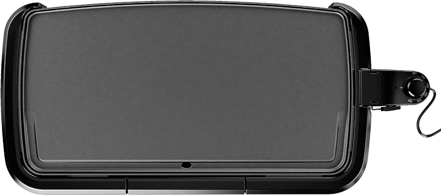 BLACK+DECKER Non-Stick Temperature Controlled 8 Serving Black Griddle