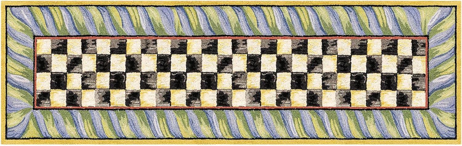 MacKenzie-Childs Courtly Check® Purple/Green Washable Rug