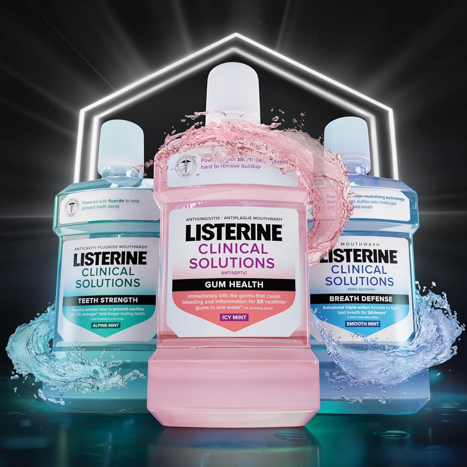 Listerine Clinical Solutions Gum Health Antiseptic Mouthwash Oral Care, 500 mL