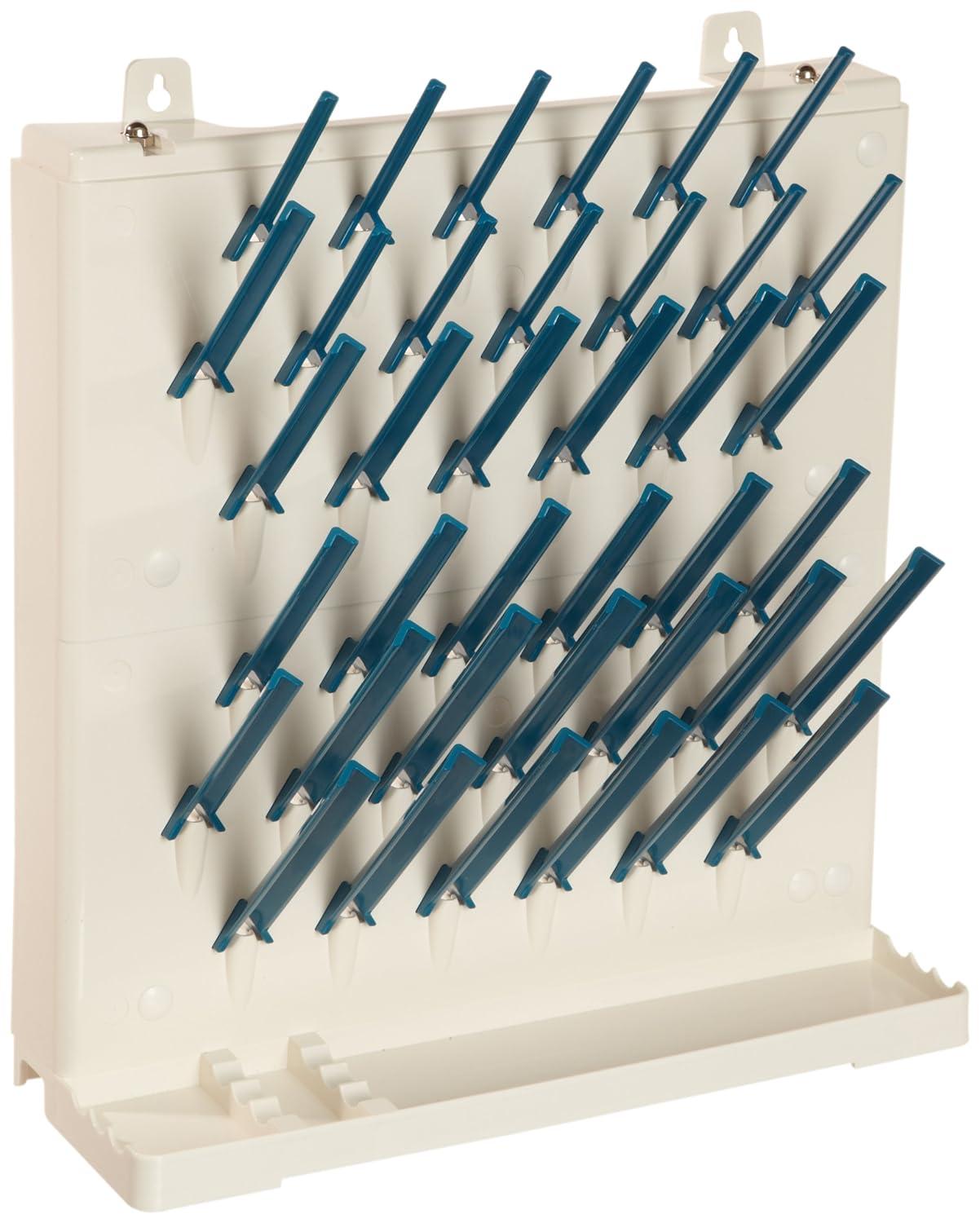 SP Bel-Art Lab-Aire II Single-Sided Non-Electric Wallmount Glassware Dryer; 2 Tier, 14.75 x 5 x 16.4 in. (F18933-0014)