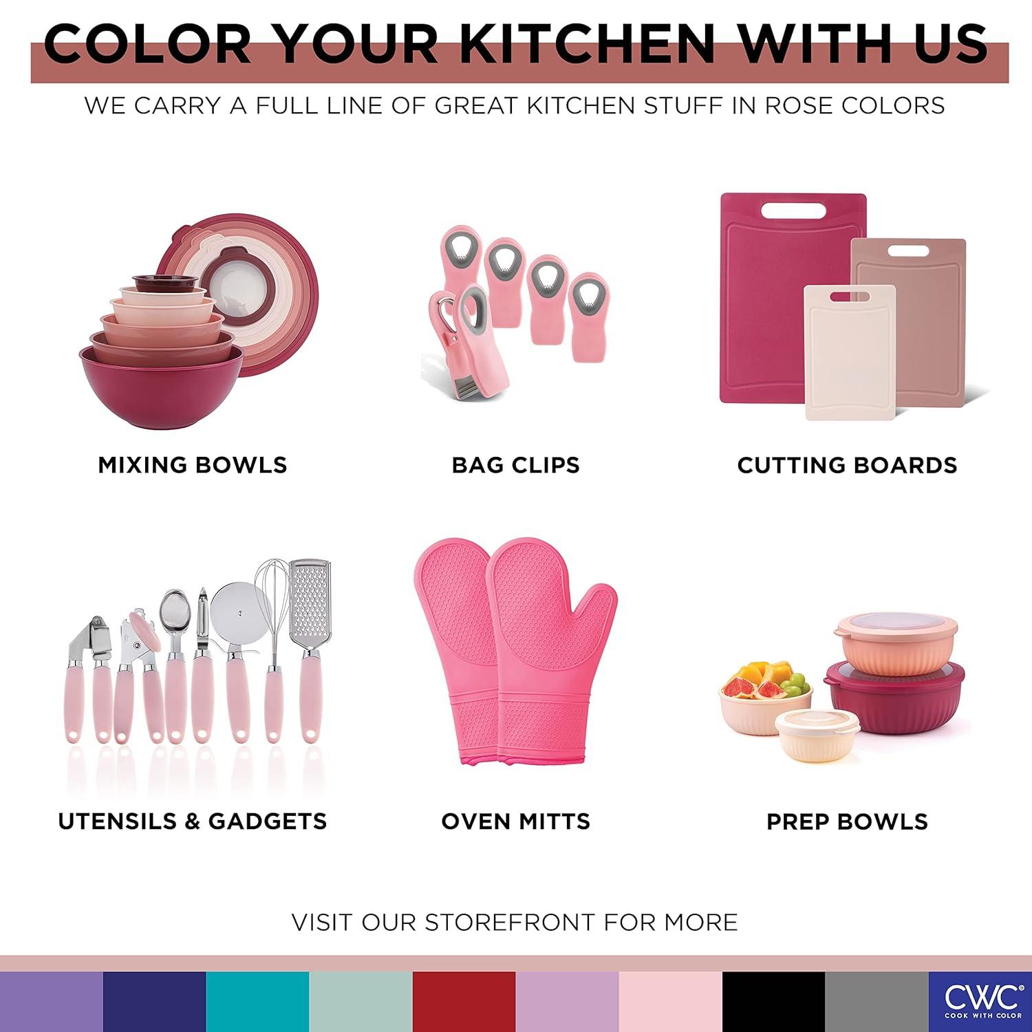 WRIWON 12 Piece Nesting Bowls Set includes 6 Prep Bowls and 6 Lids