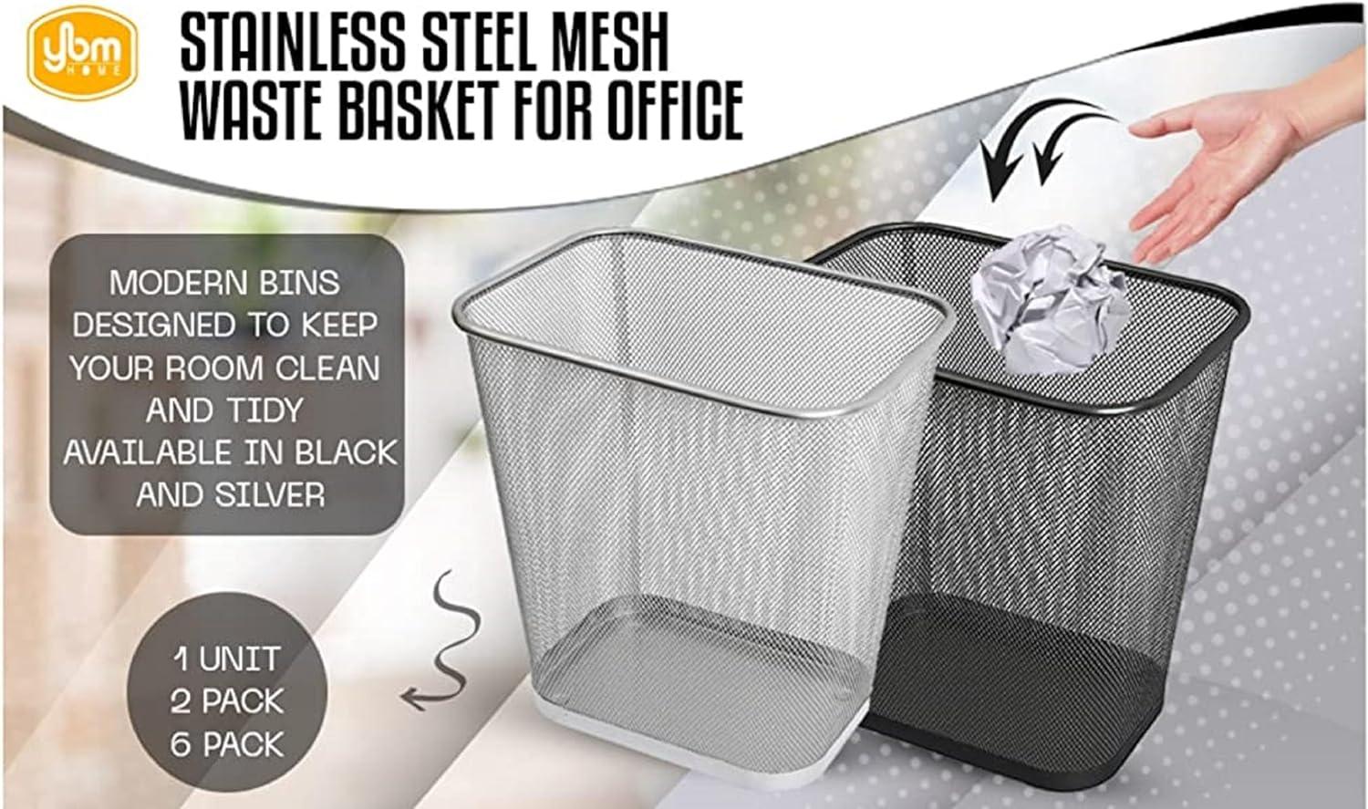 Steel Open Waste Basket - 3.5 Gallons