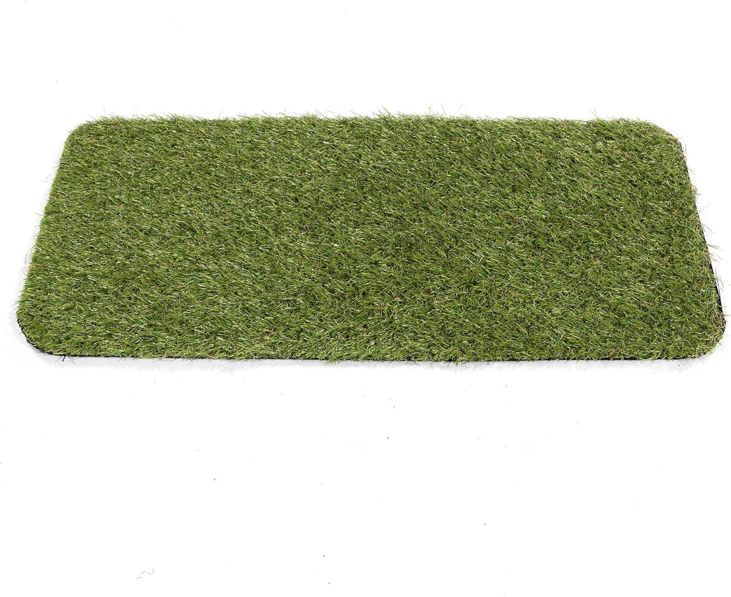 Ottomanson Pet Training Non-Slip Indoor/Outdoor Tray with Reusable Grass Pad