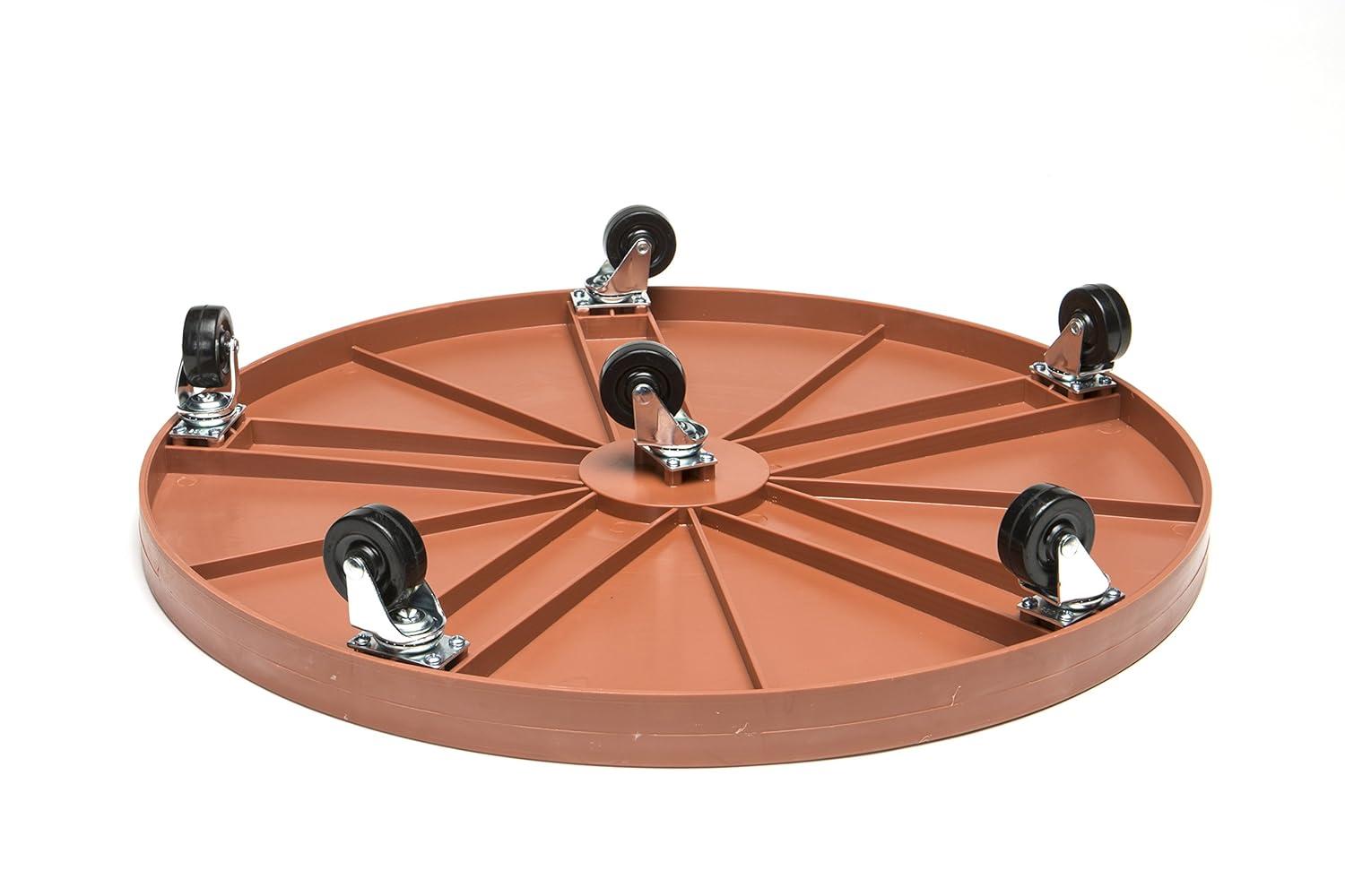 DeVault Heavy Duty Plastic Plant Dolly, Terracotta, 24in