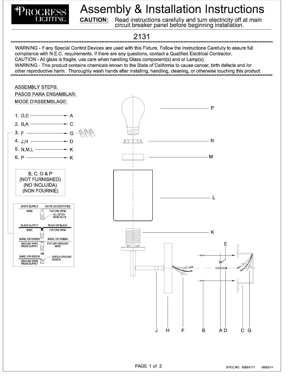 Progress Lighting Replay 1-Light Bath & Vanity Wall Light, Polished Nickel, Porcelain Shade