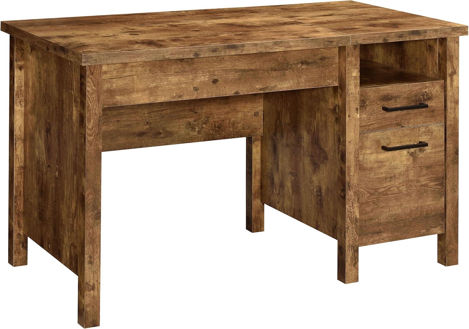 Delwin 2 Drawer Standing Office Desk Antique Nutmeg - Coaster