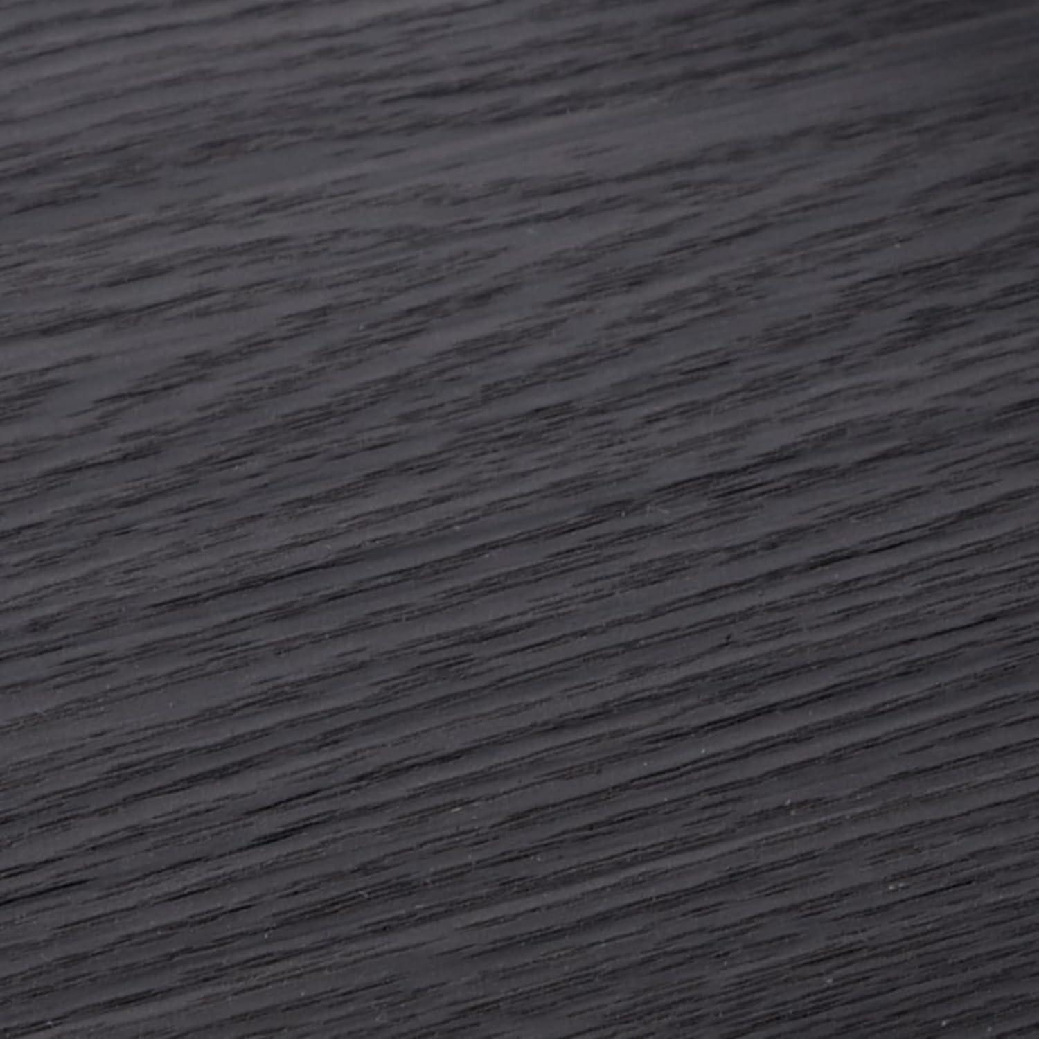 DecMode 38" x 10" 3-Tier Gray Wall Shelf with Black Metal Brackets