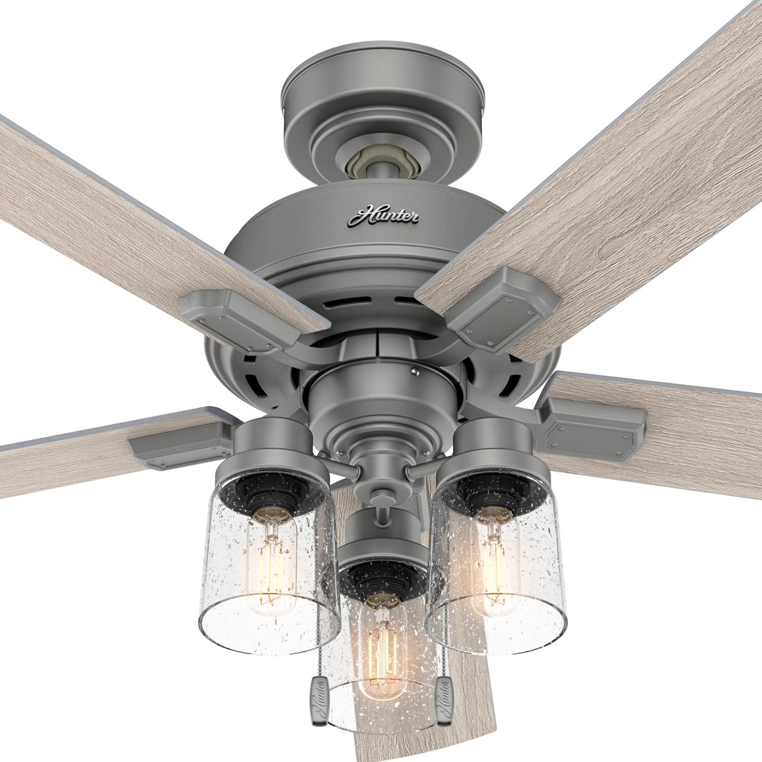 52" Hartland 5 - Blade Standard Ceiling Fan with Pull Chain and Light Kit Included