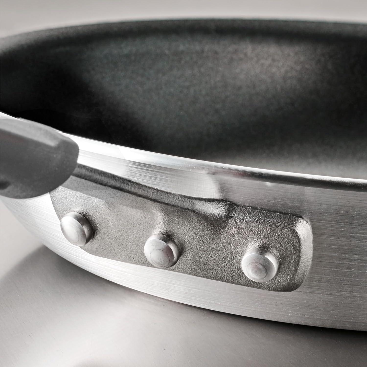 Tramontina Professional 8-Inch Non Stick Small Frying Pan, Heavy-Gauge Aluminum Skillet with Reinforced Nonstick Coating, Gray Handle, Dishwasher and Oven Safe