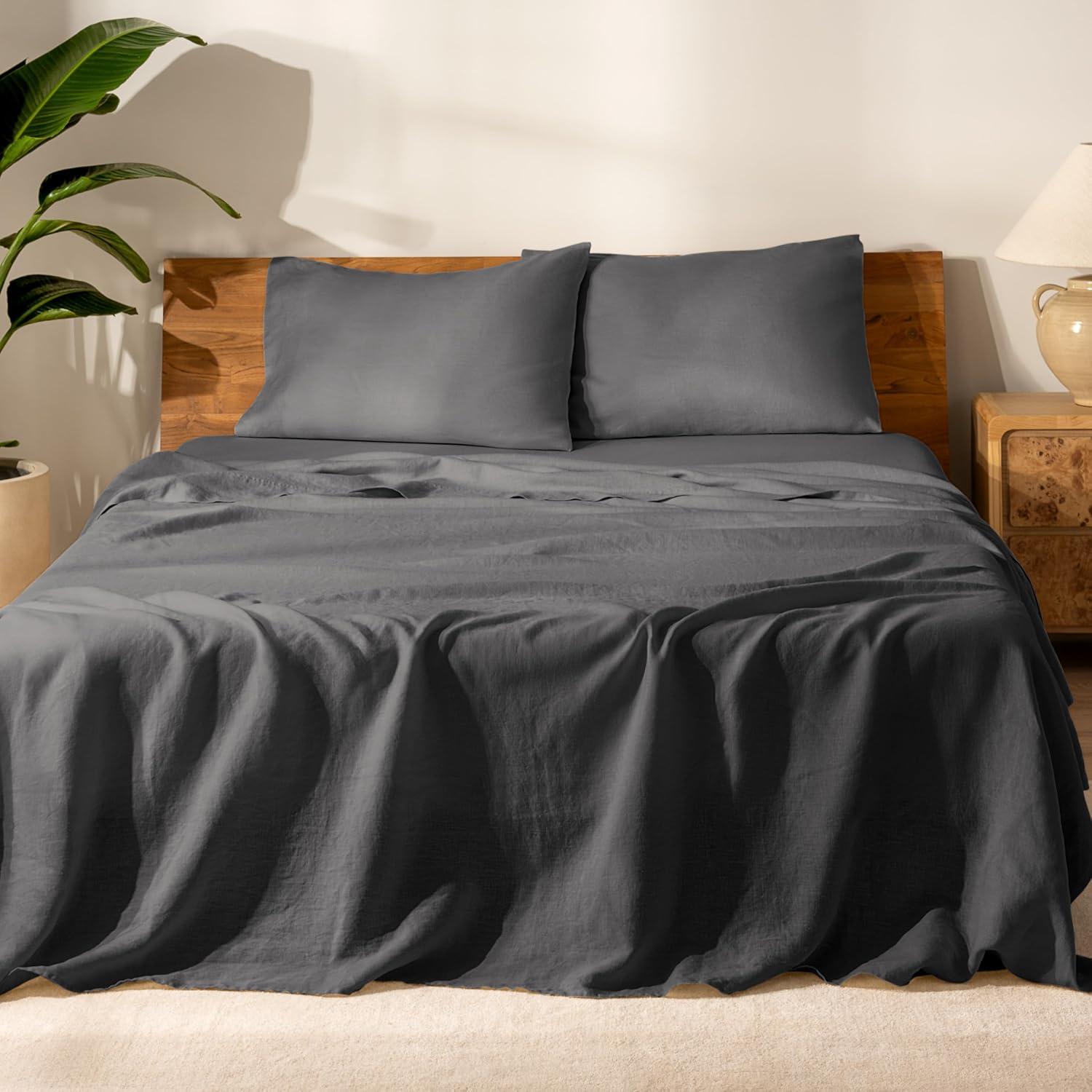 Bare Home 100% Linen Sheet Set