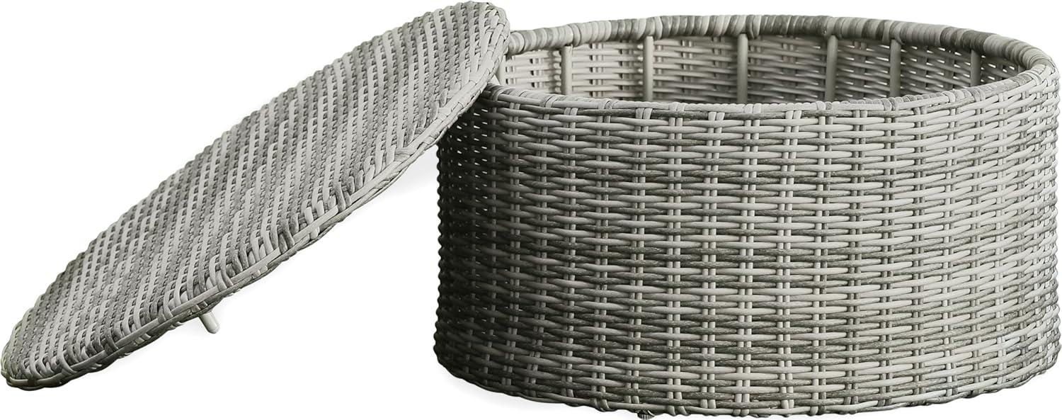Elle Decor Elle Decor Vallauris Outdoor Coffee Table with Storage, Gray