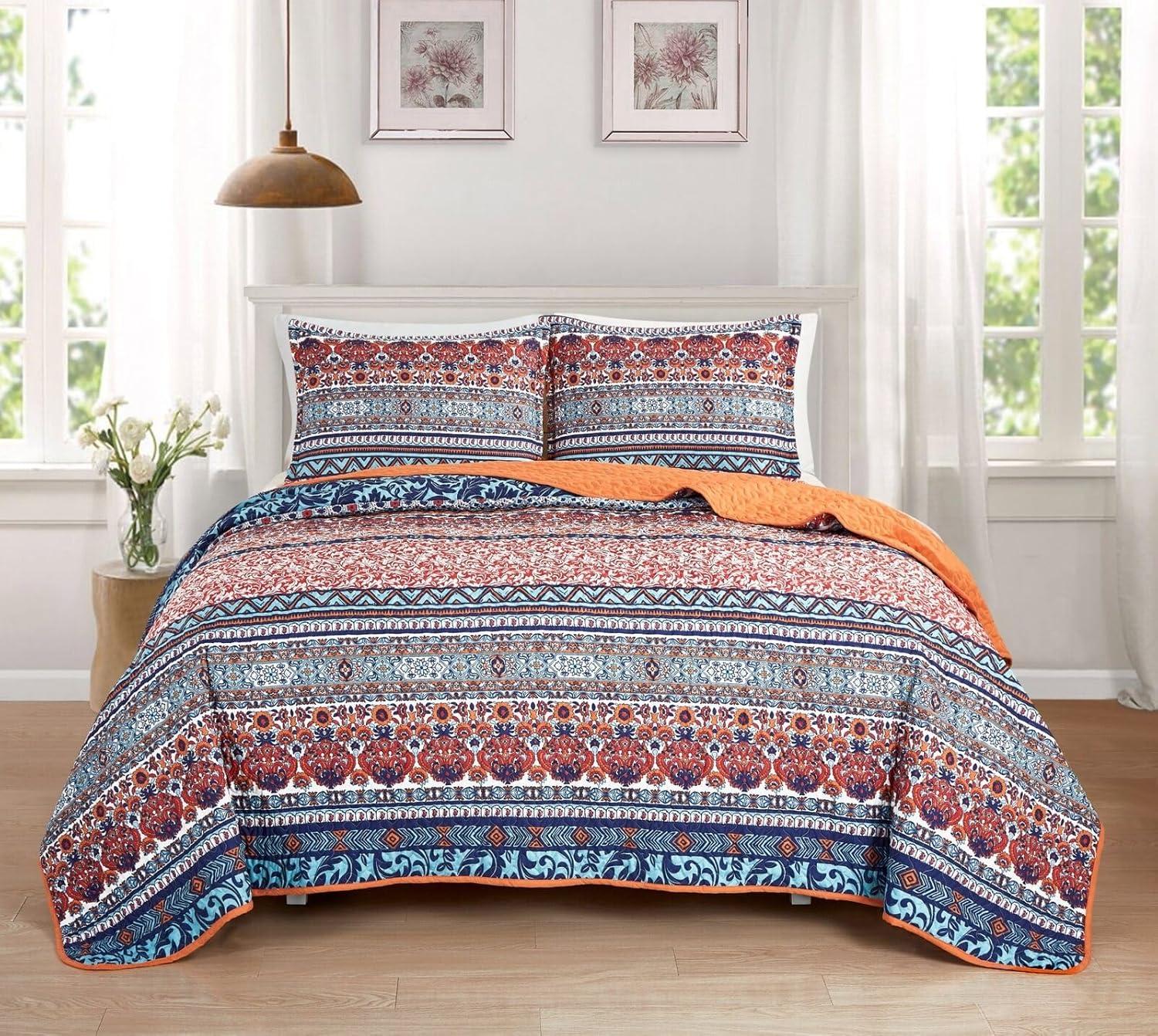 Boho Microfiber Bedding Quilt Set