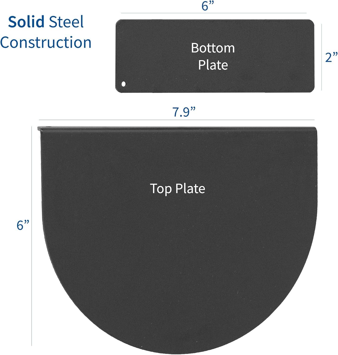 Black Steel Reinforcement Bracket Plate for C-Clamp Installations