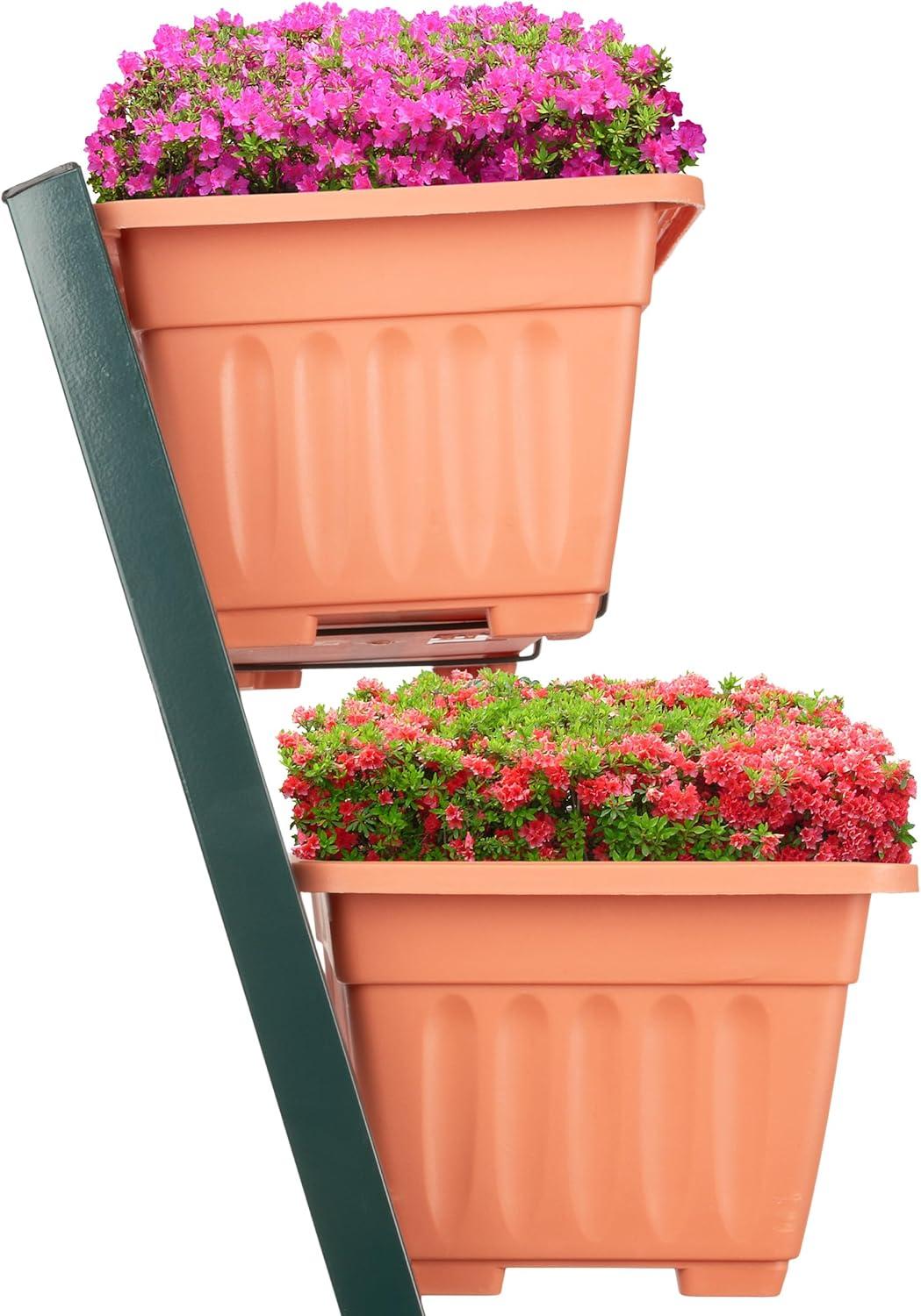 Pure Garden 5 Tier Vertical Planter Raised Garden Beds, Terracotta