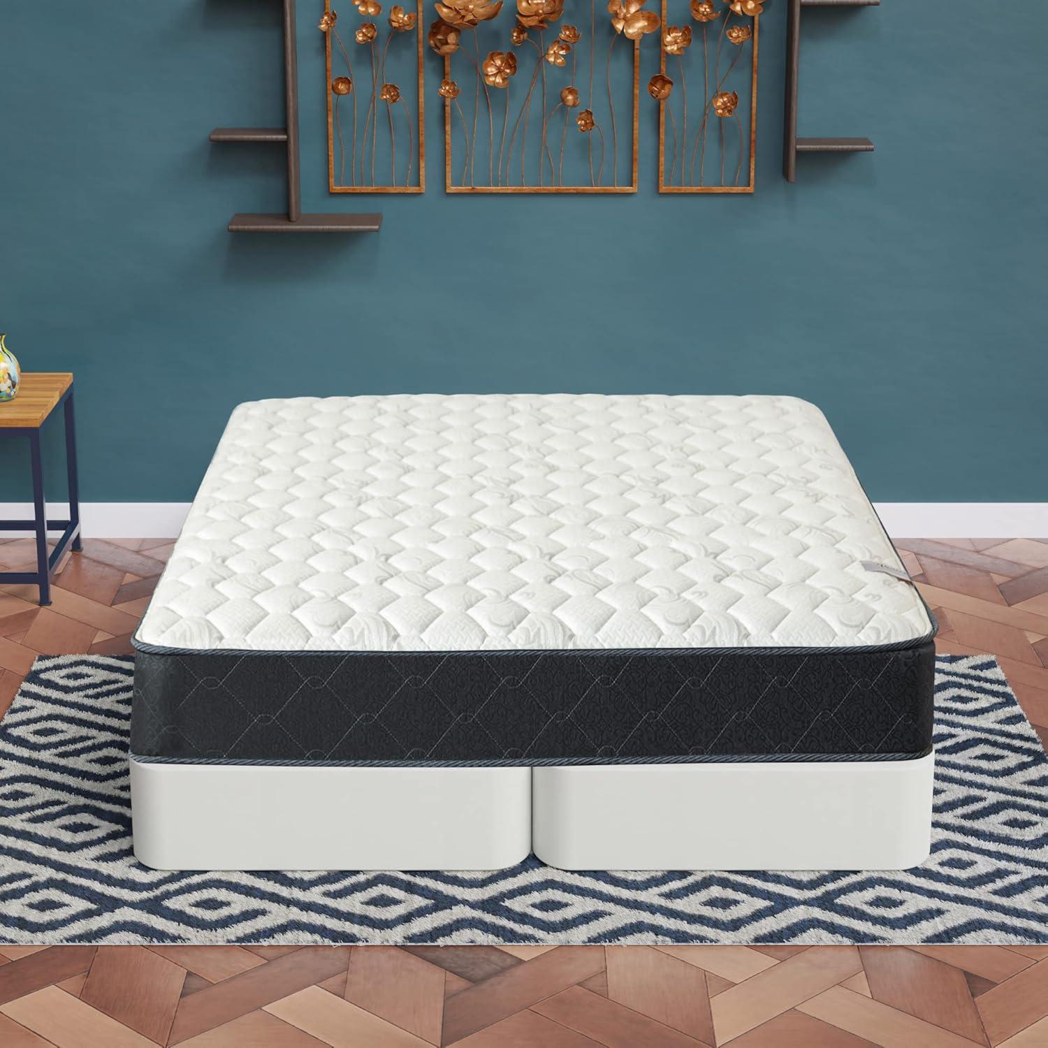 Continental Sleep, 4" Split wood Box Spring/Foundation for Mattress, Queen