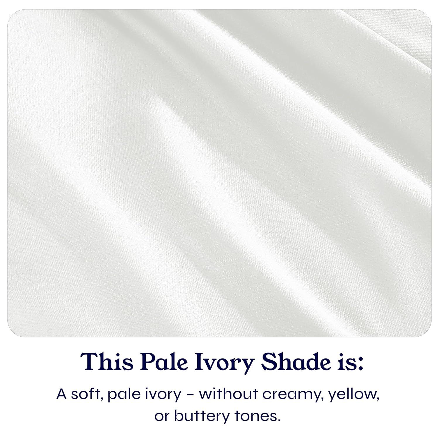 400 Thread Count Pillowcases, 100% Cotton Sateen, Soft & Cooling by California Design Den - Ivory, Standard/Queen Pillowcases