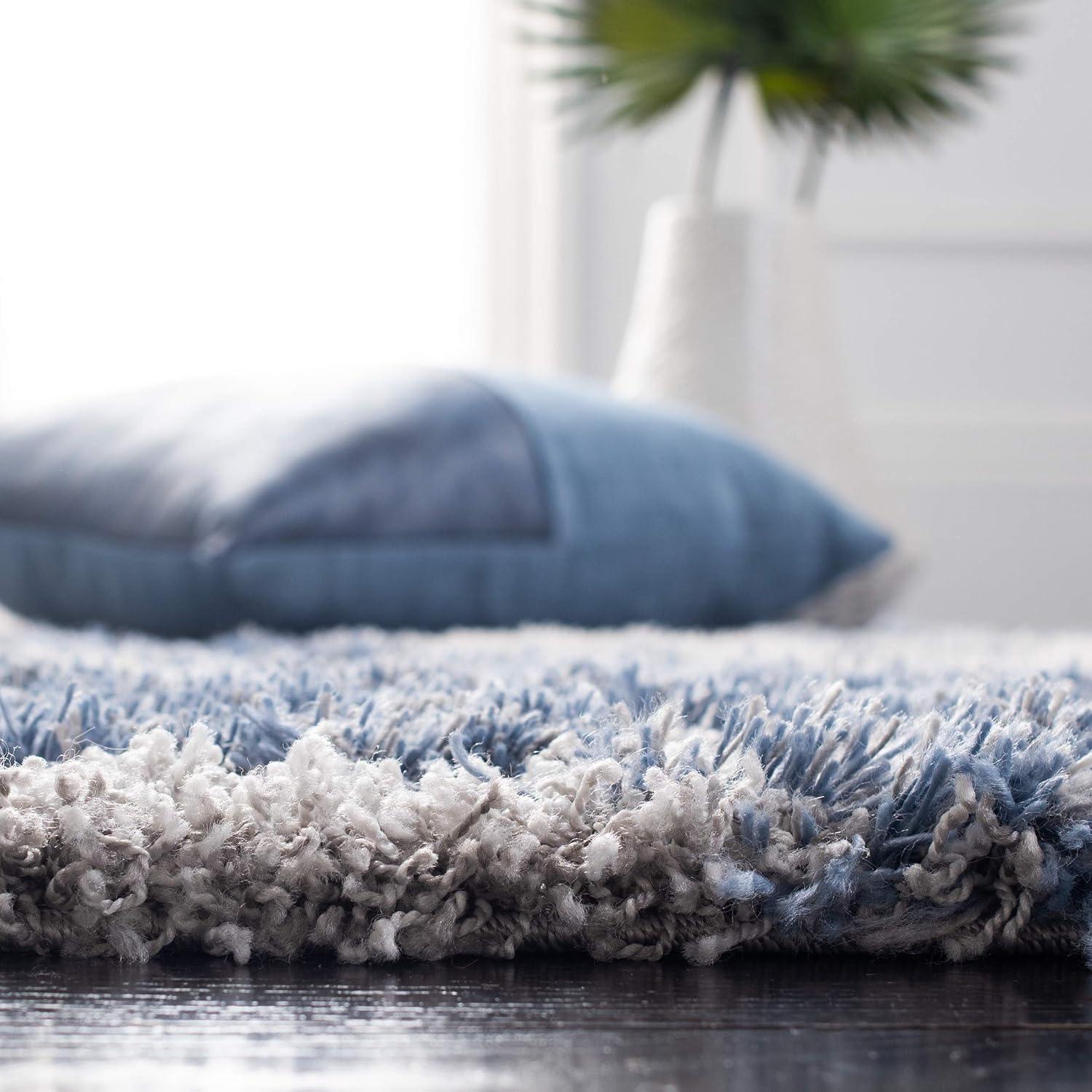 Horizon Shag 800 HZN890 Machine Made Area Rug - 5'3"x7'7" - Grey/Blue - Safavieh