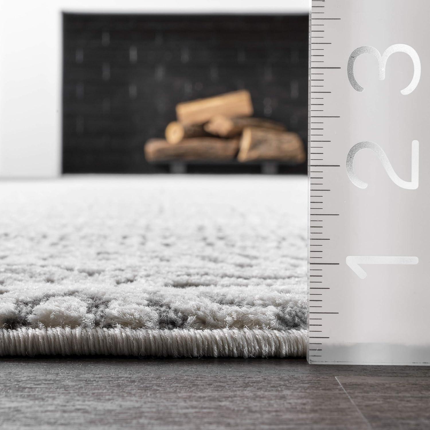 Nuloom Hart Abstract Pet Friendly Machine Washable Area Rug, 8' x 10', Grey