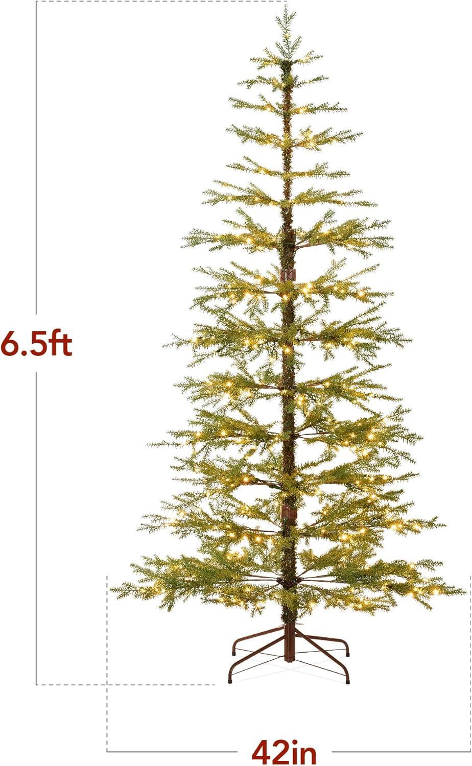 Best Choice Products 6ft Pre-Lit Sparse Christmas Tree w/ 200 2-in-1 LED Lights, Cordless Connection, Metal Stand